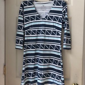 Mahi Gold Palm Dress Man Overboard Navy